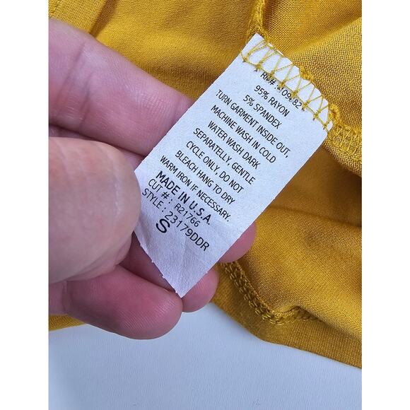 Julie's closet botique top beaded multi color yellow tank made in USA bold small - Picture 5 of 7